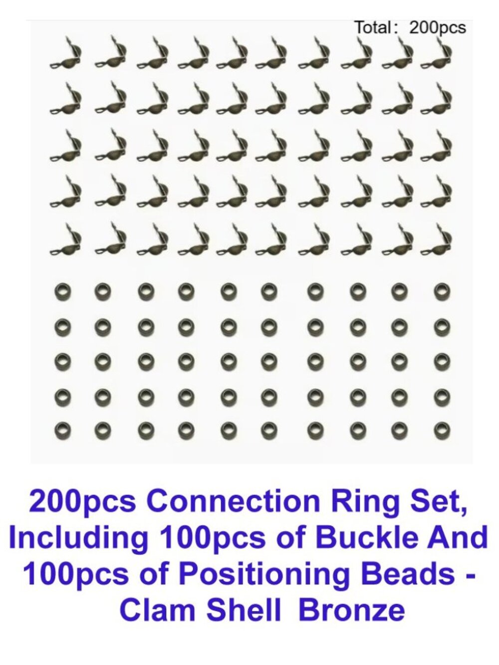 200pcs Connection Ring Set, Including 100pcs of Buckle And 100pcs of Positioning